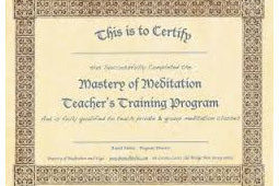 Certified Meditation Teacher Training Certificate