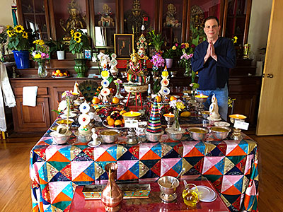 Dan Globus Green Tara Shrine Room at KTD Saka Dawa 2019